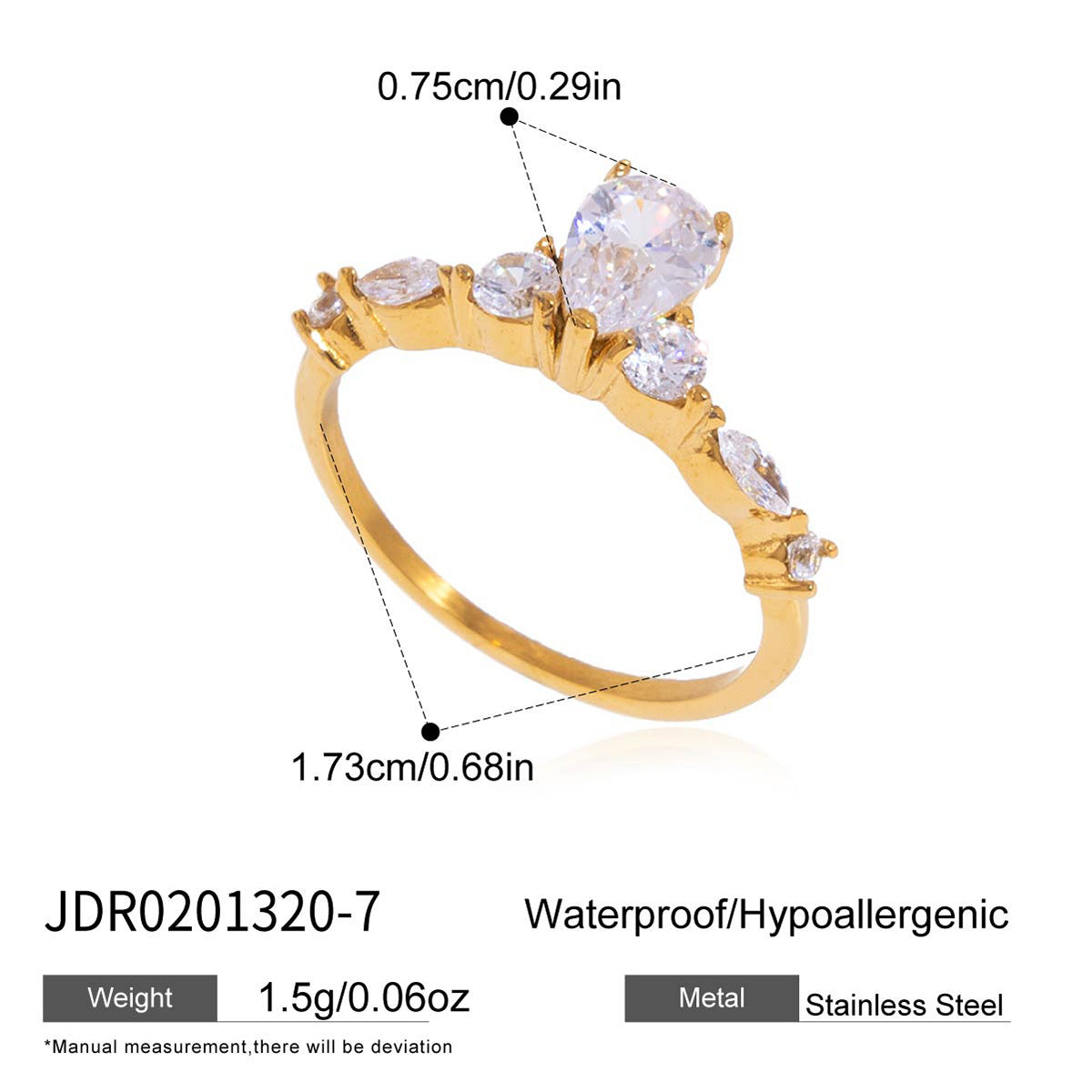 B廠 歐美款AMENDA 鈦鋼鍍18K金戒指批發 折扣@洽客服 26.05.W1「JDR0201318-7,JDR0201320-7」