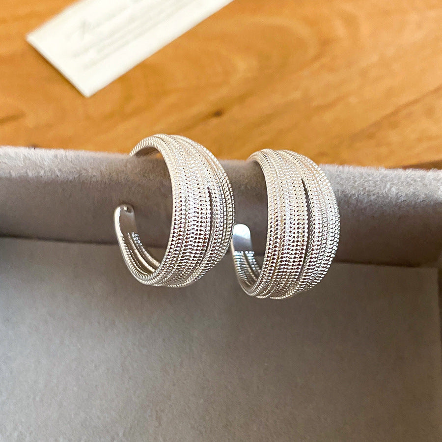 A2廠 韓國韓版多層C型電鍍真金耳環 批發 折扣@洽客服 26.01.W1「HE29713」