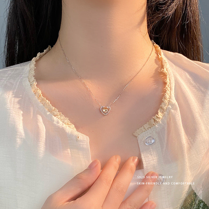 C廠 精美雙層愛心S925純銀項鍊「YC2948N」24.06.W4 批發折扣@洽客服