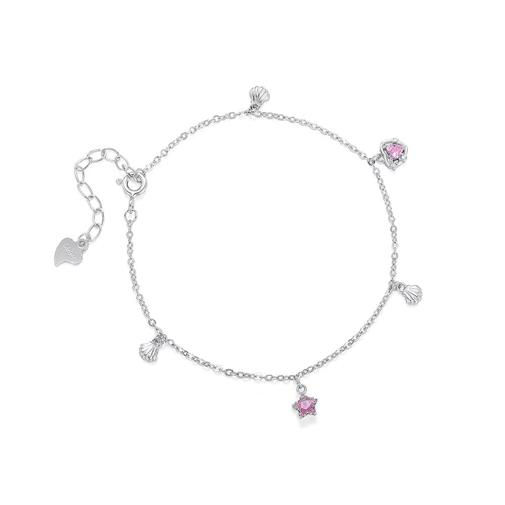 C廠 韓國韓版貝殼星星愛心S999純銀手鍊 批發 折扣@洽客服 25.10.W5「L1145」