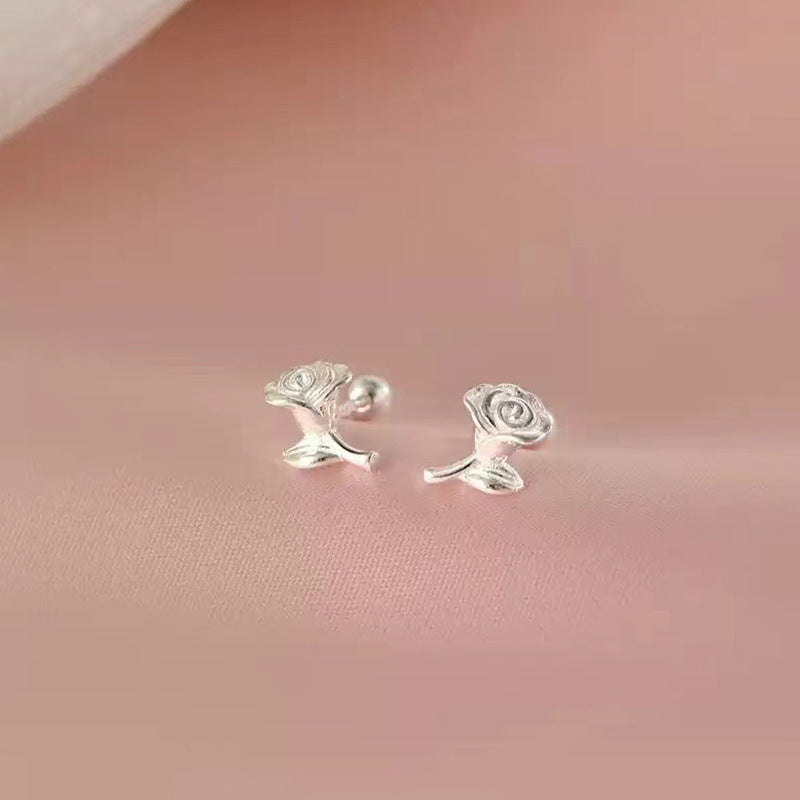 C廠 氣質玫瑰花S999足銀耳環「YC9898E」24.05.W2 批發折扣@洽客服