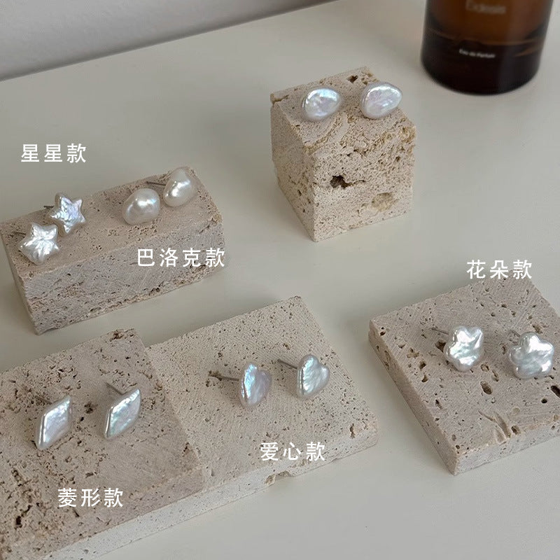 C2廠 韓國韓版巴洛克異形珍珠S925銀耳環 批發 折扣@洽客服 25.03.W3「DQ11683E」