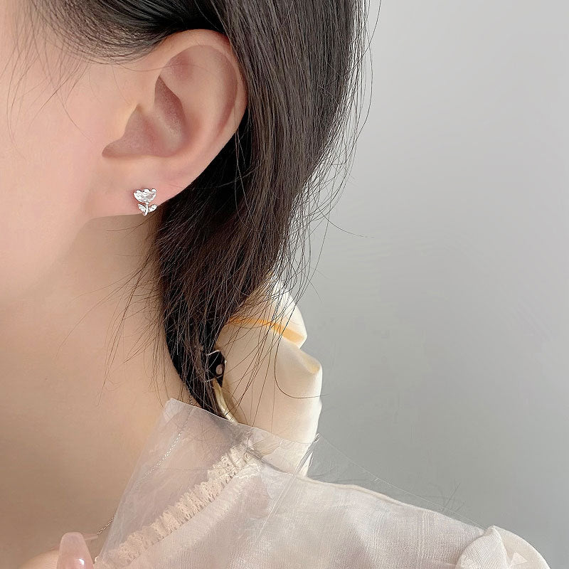 C廠 鑲鑽輕奢花朵S925純銀耳環 「YC9293E」24.01.W2 批發折扣@洽客服
