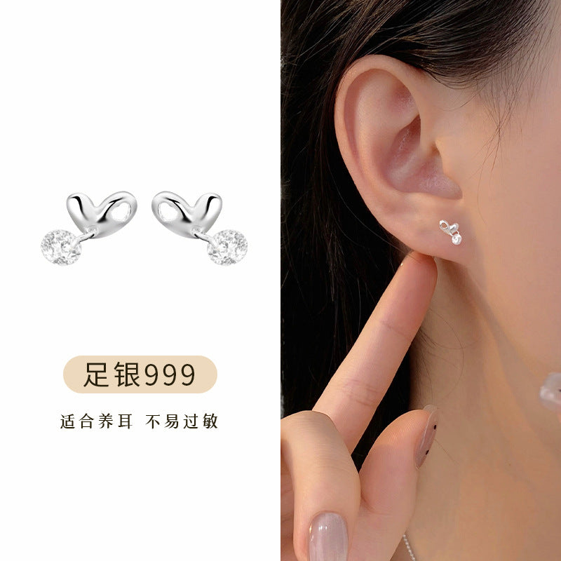 C廠 韓版愛心鋯石S999足銀耳環「YC10364E」24.10.W4 批發折扣@洽客服