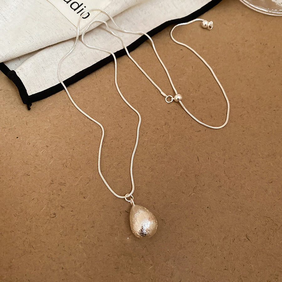 A2廠 韓國韓版拉絲愛心水滴形吊墜項鍊 批發 折扣@洽客服 25.10.W3「WN1642」