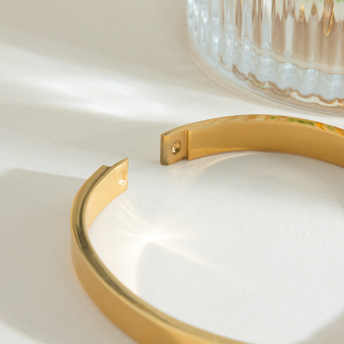 B廠 歐美款DELUXE 鈦鋼鍍18K金手鐲 批發 折扣@洽客服 25.12.W3「JDB0310024」