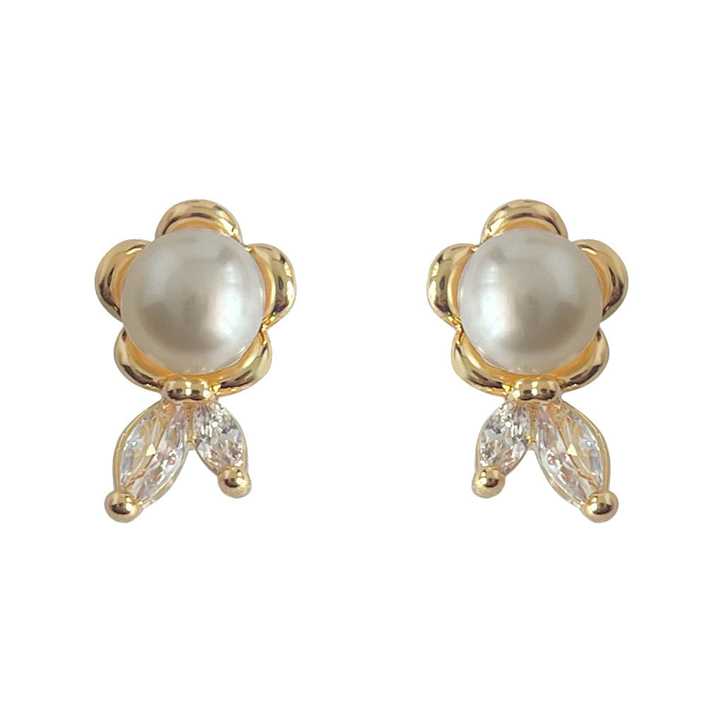 A廠 韓系淡水珍珠花朵銀針耳環 批發 折扣@洽客服 25.06.W4「4059」