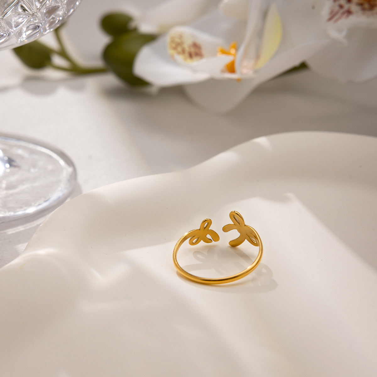 B廠 歐美款EMMA 開口鈦鋼電鍍18K金鈦鋼鍍18K金戒指 批發 折扣@洽客服 25.12.W3「JDR0210003」