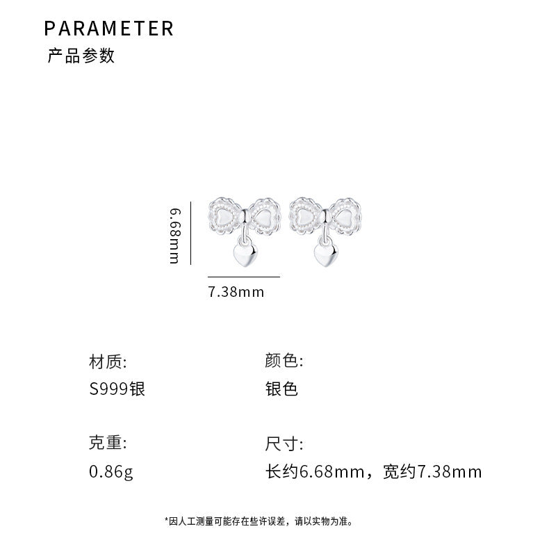 C廠 韓版愛心蝴蝶結S999足銀耳環「YC2376E_1」24.10.W4 批發折扣@洽客服