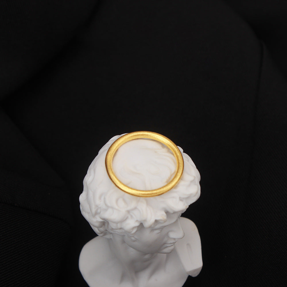 A2廠 韓國韓版素圈沙金戒指「HR2395」25.01.W4 批發折扣@洽客服