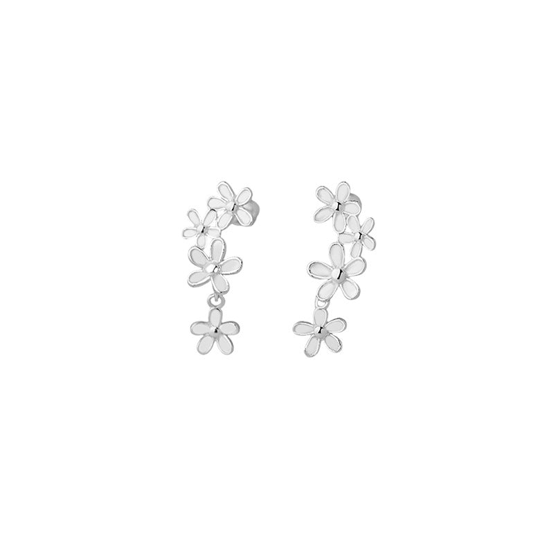 C廠 韓系森系四朵花螺絲S999足銀耳環 批發 折扣@洽客服 25.06.W3「YC2198E_1」