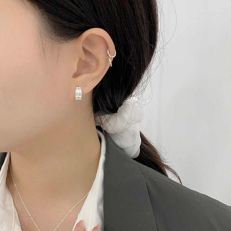 C廠 立體凹凸S925純銀耳環「YC9044E」24.03.W4 批發折扣@洽客服