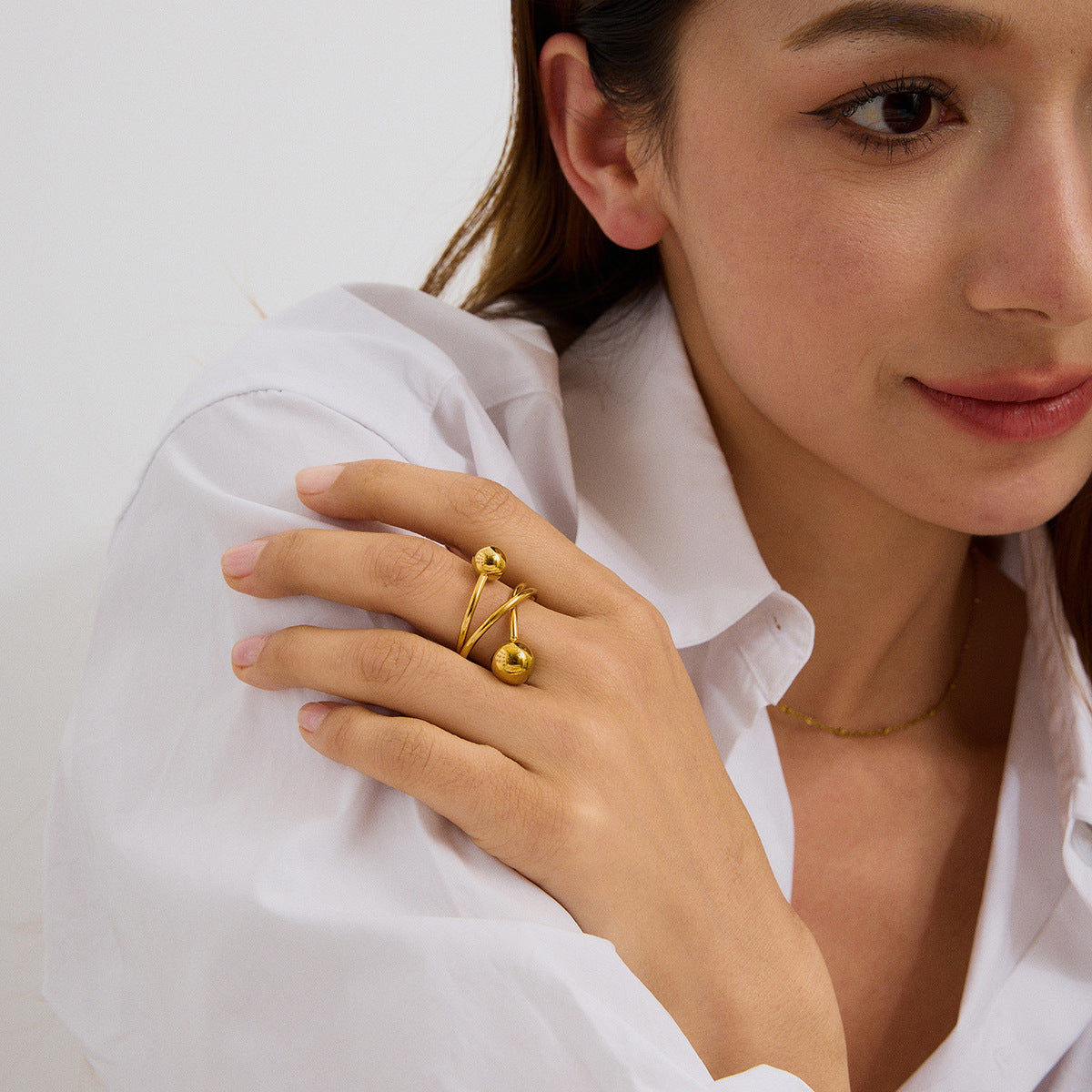 B廠 歐美款 ANGELA 鈦鋼鍍18K金戒指 批發 折搭@洽客服 25.04.W3「JDR0111046-7」