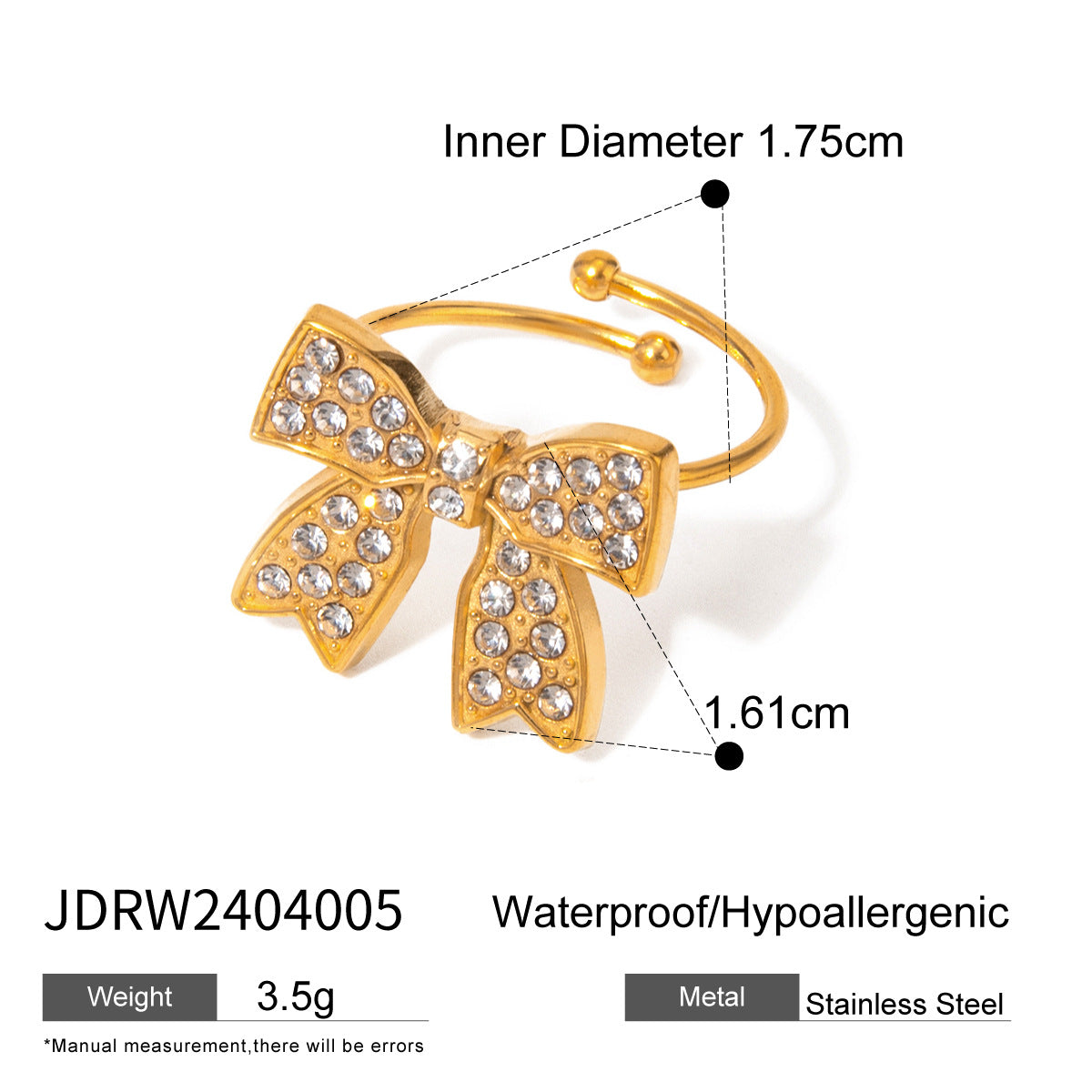 B廠 歐美款 CHARLOTTE 不鏽鋼鍍18K金耳環&不鏽鋼鍍18K金戒指「JDEW2404016,JDRW2404005」24.10.W1 批發折扣@洽客服