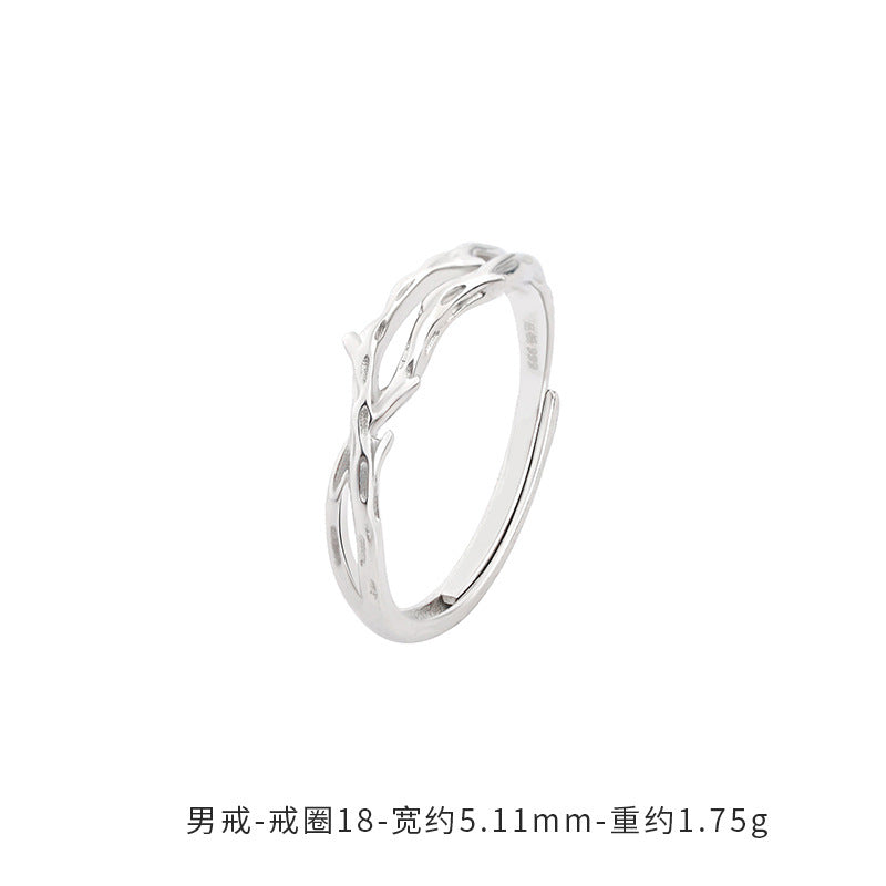 C廠 韓系連理枝S999足銀情侶戒「YC5577R,YC5578R,YC5579R,YC5580R」24.11.W2 批發折扣@洽客服