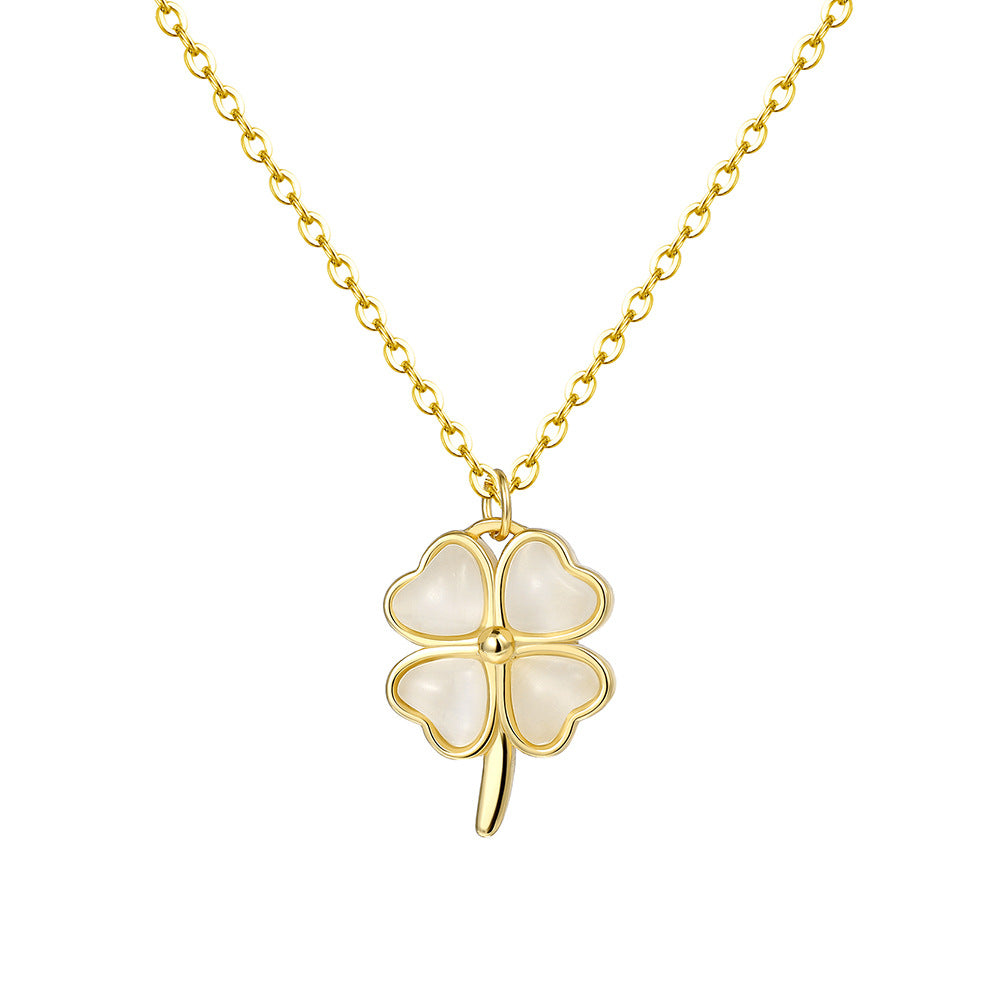 C廠 韓國韓版貓眼石四葉草S925純銀項鍊 批發 折扣@洽客服 25.11.26「A2587」