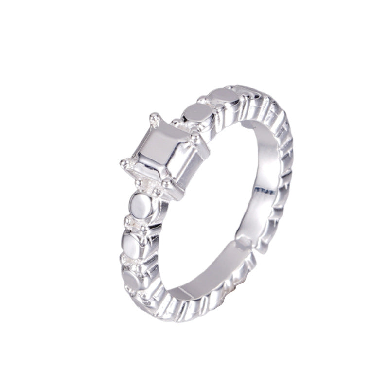 C2廠 韓國韓版重工幾何方塊S925純銀戒指 批發 折扣@洽客服 25.11.W3「SR1223」