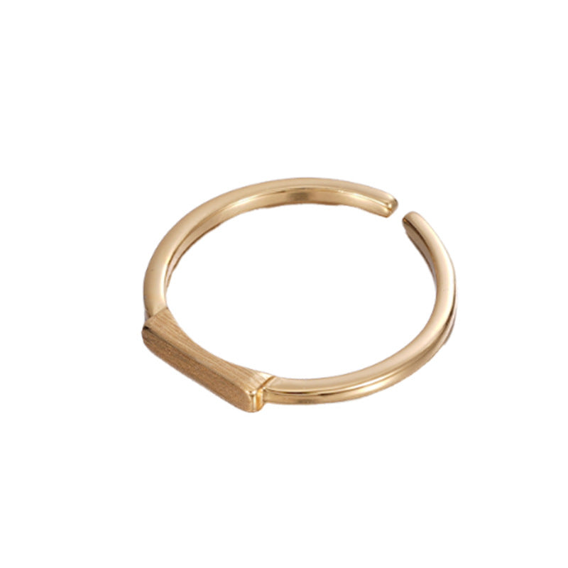 C2廠 韓國韓版幾何方塊磨砂S925純銀戒指 批發 折扣@洽客服 25.11.W1「SR1449」