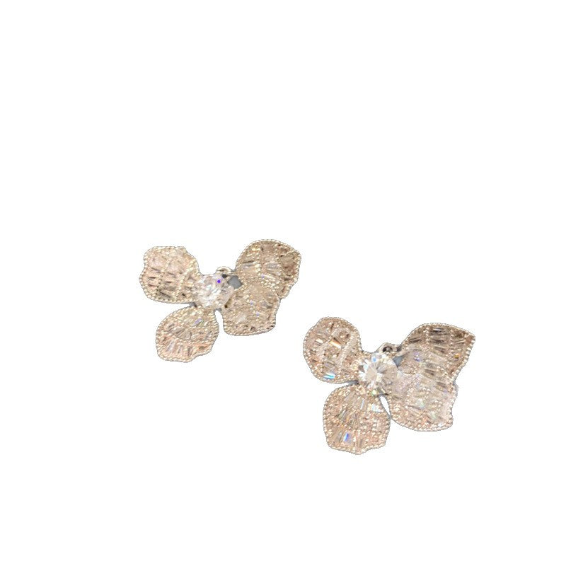 A2廠 韓國韓版鋯石花朵電鍍18k真金銀針耳環 批發 折扣@洽客服 25.12.W4「HE25894-2」