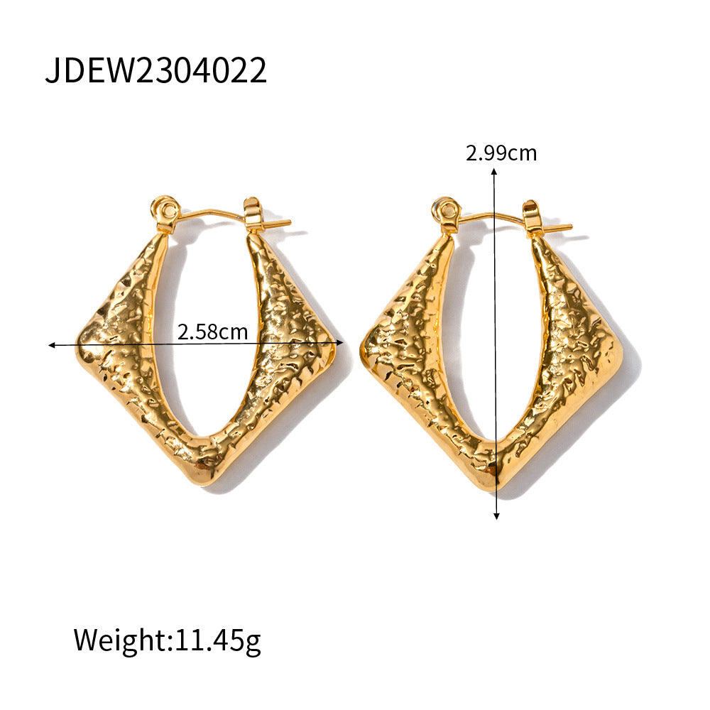 B廠 歐美款 JUNIAS 不鏽鋼鍍18K金耳環「JDEW2304022」24.10.W1 批發折扣@洽客服