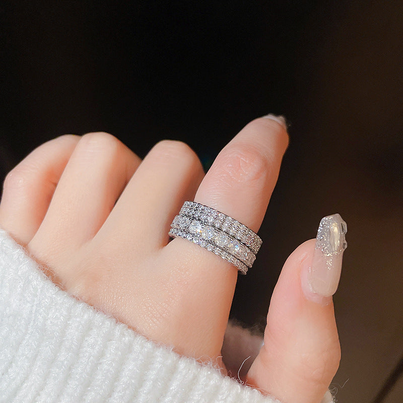 A2廠 韓國韓版鋯石寬面圓形可轉動戒指 批發 折扣@洽客服 25.03.W2「R2448」