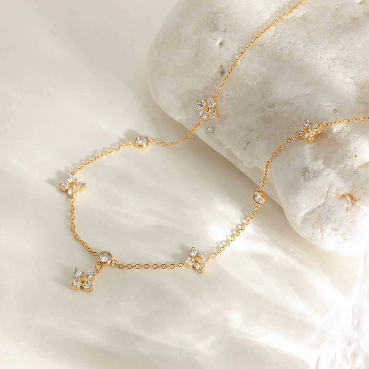 B廠 歐美款GLÜCK 四葉草 鈦鋼鍍18K金項鍊 批發 折扣@洽客服 25.12.W3「 JDN0210005」