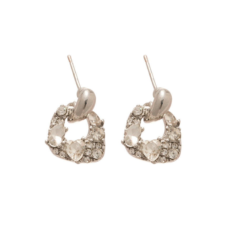 A2廠 韓國韓版鑲鑽方形銀針耳環 批發 折扣@洽客服 25.12.W2「HE29246」