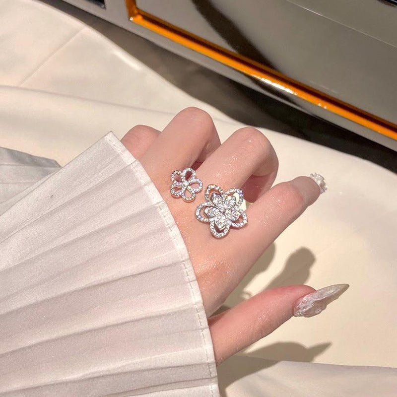 A2廠 韓國韓版鋯石花朵鏤空開環戒指 批發 折扣@洽客服 25.03.W2「HR2451」
