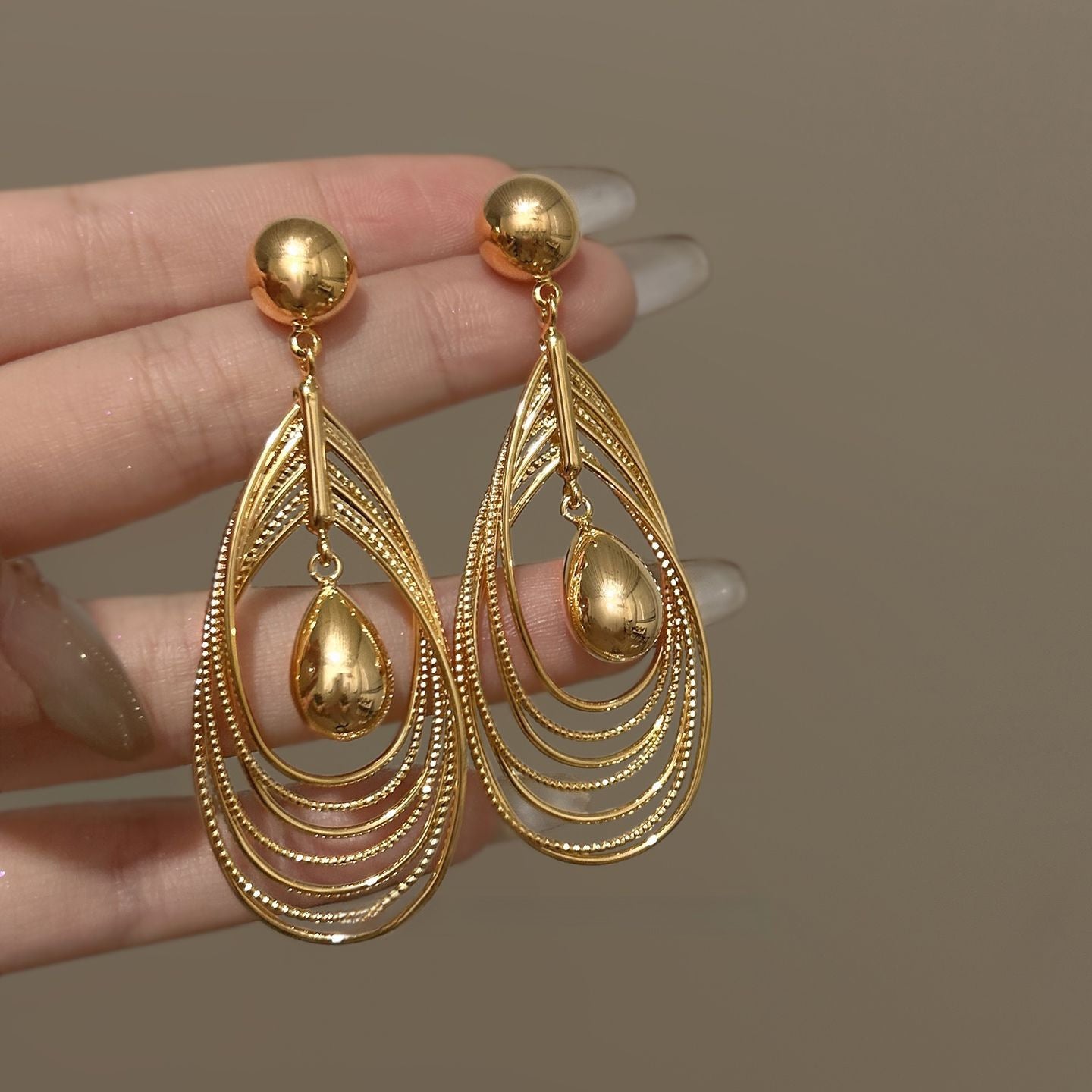 A2廠 日韓款多層鏤空水滴扭面銀針耳環 批發 折扣@洽客服 25.11.W4「HE29055」