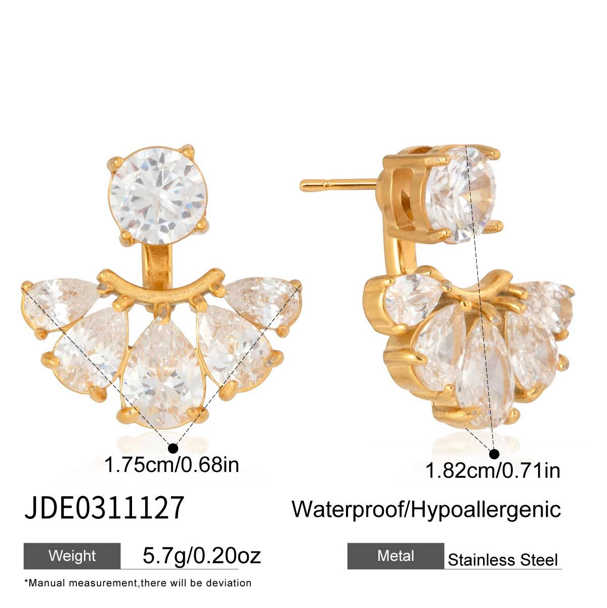 B廠 歐美款 LILY 鈦鋼鍍18K金耳環26.06.W4「JDE0311127」