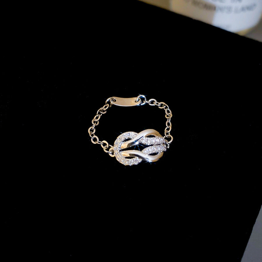 A2廠 韓國韓版馬蹄扣鏈鋯石復古銅戒指 批發 折扣@洽客服 26.02.W3「HR2919-1」