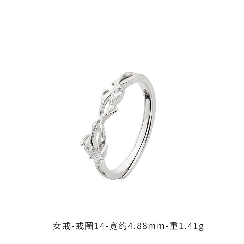 C廠 韓系連理枝S999足銀情侶戒「YC5577R,YC5578R,YC5579R,YC5580R」24.11.W2 批發折扣@洽客服
