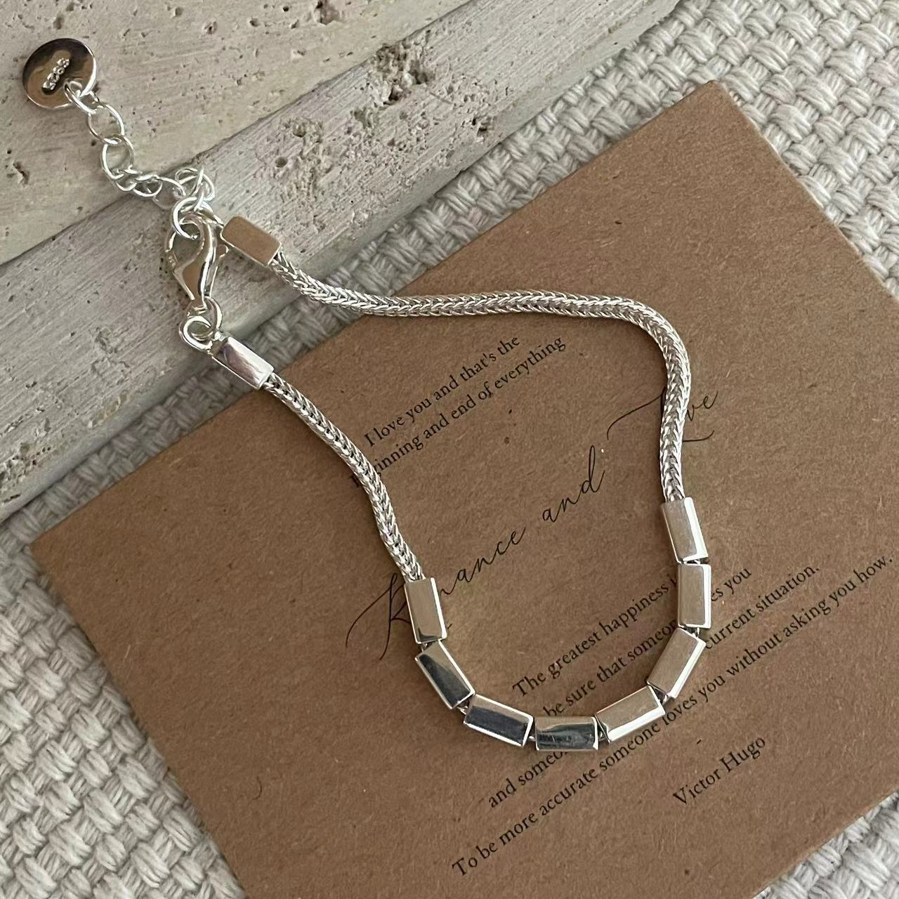 C2廠 韓國韓版質感方形S925純銀手鍊 批發 折扣@洽客服 25.11.W1「SB4230」