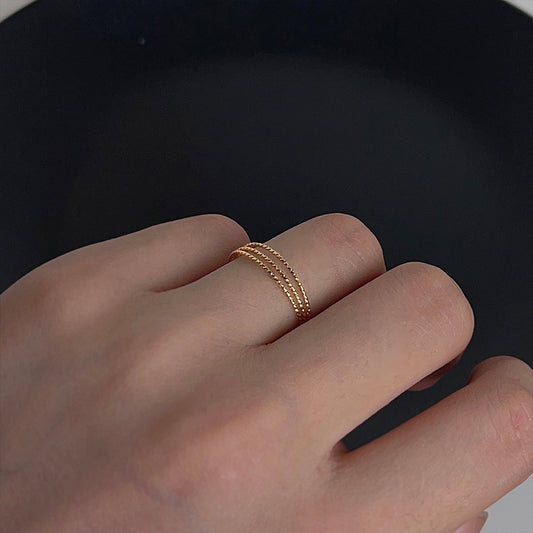 A2廠 日韓款三層素圈銅鍍18K金電鍍戒指 批發 折扣@洽客服 25.12.W1「C-49」