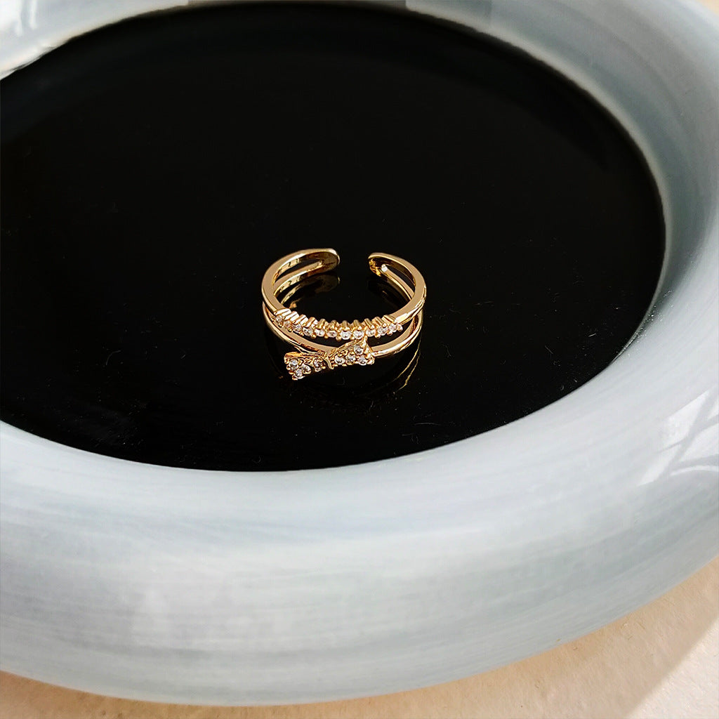 A廠 日韓款時尚高級感微鑲鋯石 銅鍍18K金戒指 批發 折扣@洽客服 25.11.W4「156」