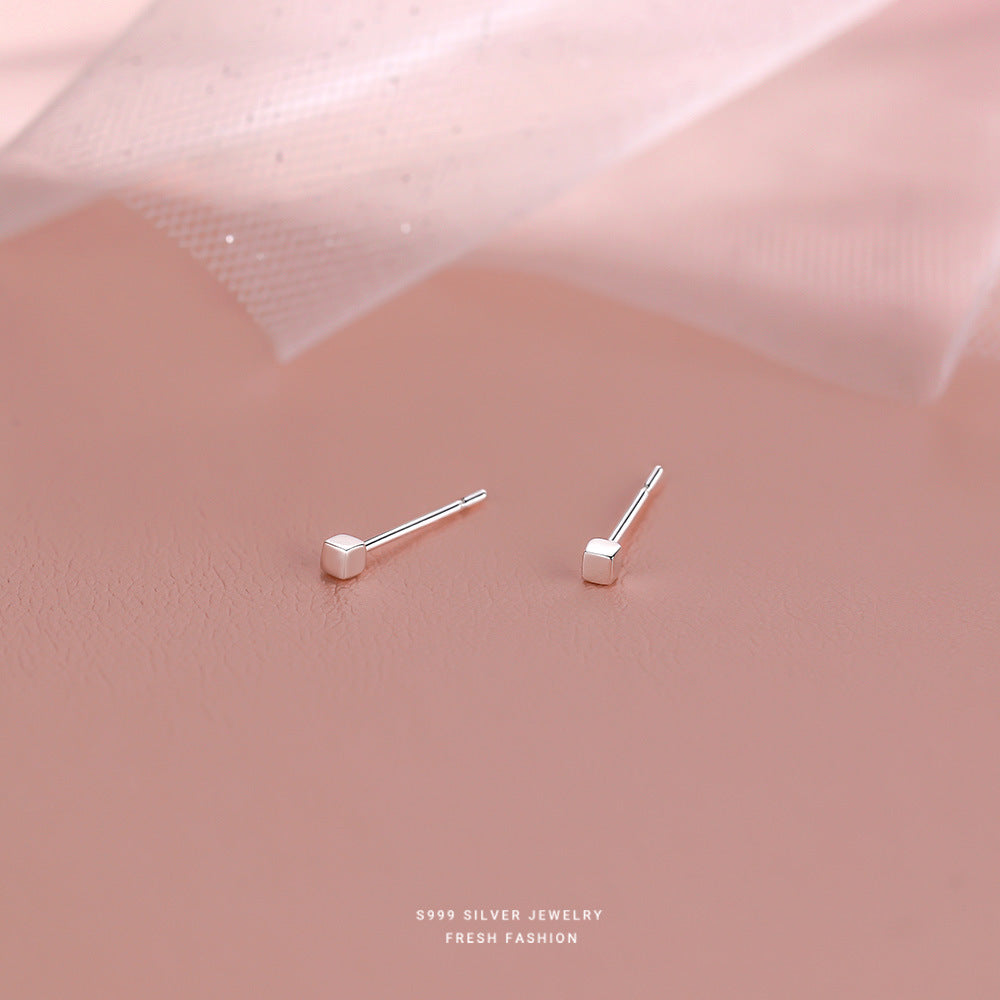 C廠 韓國韓版簡約小巧S999足純銀耳環 批發 折扣@洽客服 25.10.W3「CE065」