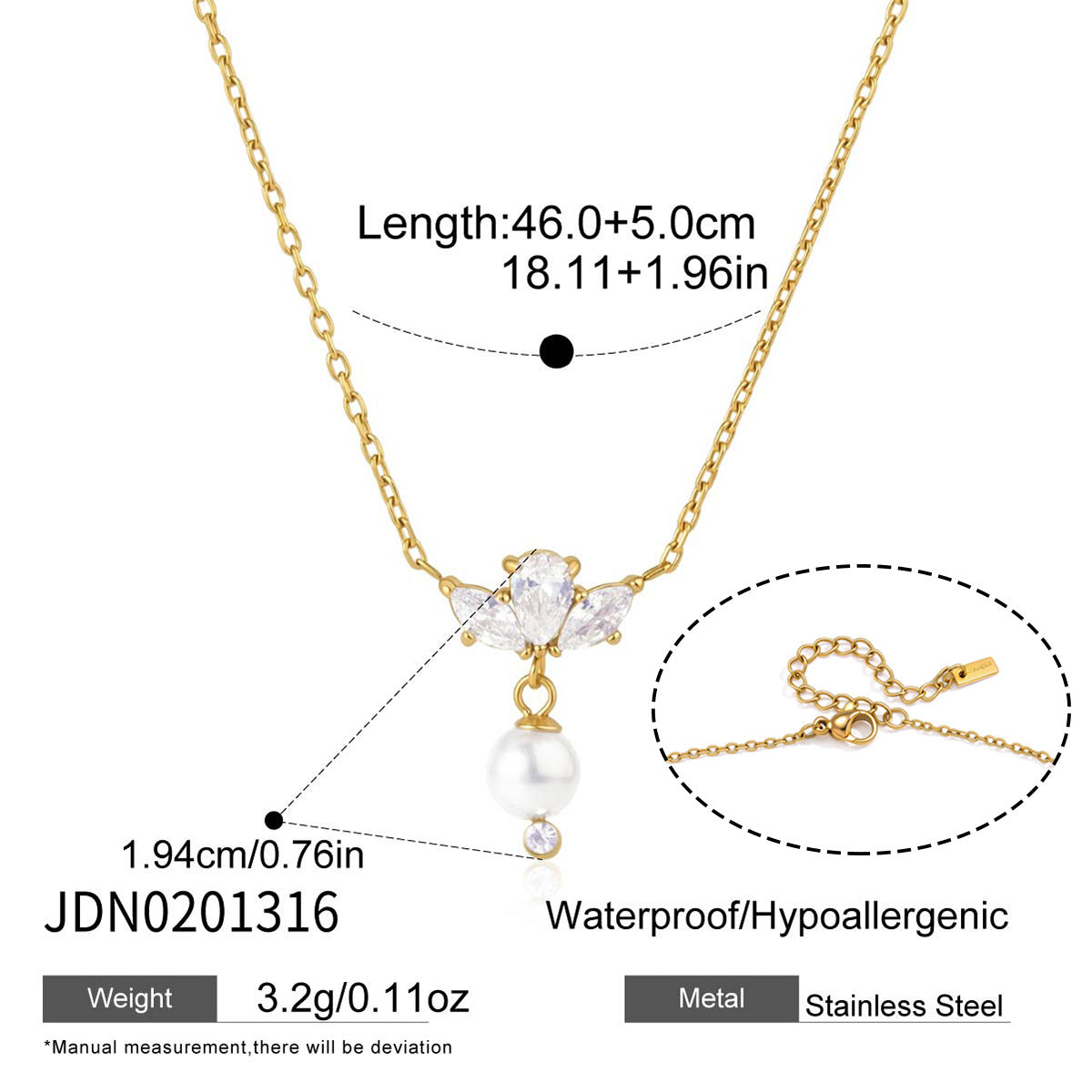 B廠 歐美款  NASTIA 鈦鋼鍍18K金耳環&項鍊26.06.W4「JDE0201319,JDN0201316」