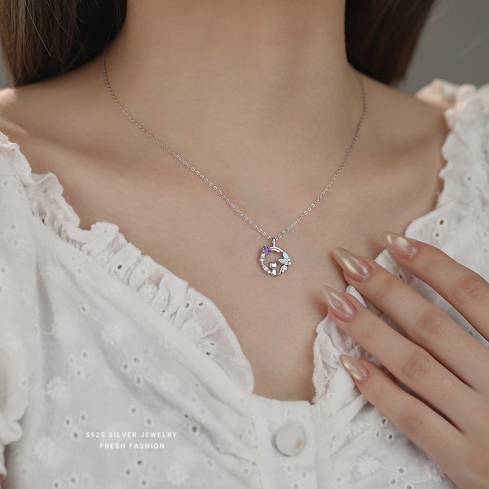 C廠 S925純銀｜ 星空貓咪蝴蝶結項鍊 批發 折扣@洽客服 26.01.W2「YA0541」