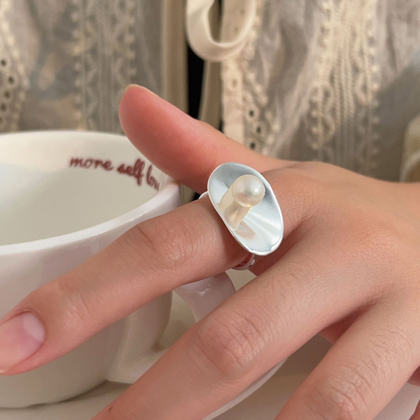 C3廠 韓國韓版橢圓形珍珠S925純銀戒指 批發 折扣@洽客服 25.12.W2「HJZ159」