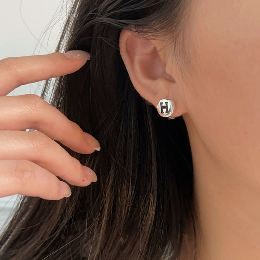 C3廠 韓版重工H字母S925純銀耳環 批發 折扣@洽客服 25/11.W4「hes414」