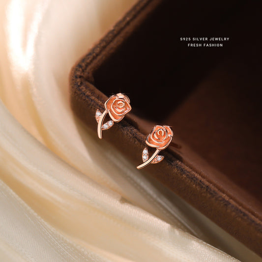 C廠 韓國韓版玫瑰花S925純銀耳環 批發 折扣@洽客服 25.12.W3「YE0233」