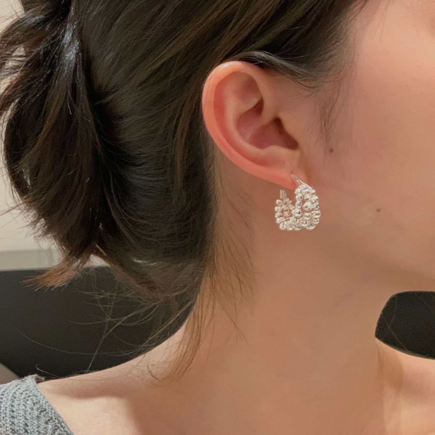 C2廠 韓國韓版復古串珠S925純銀耳環 批發 折扣@洽客服 25.10.W5「SE2488」