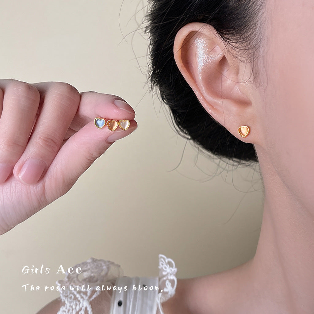 A廠 日韓系貓眼石銀針耳環批發 折扣@洽客服 26.04.W2「C-545-C-547」