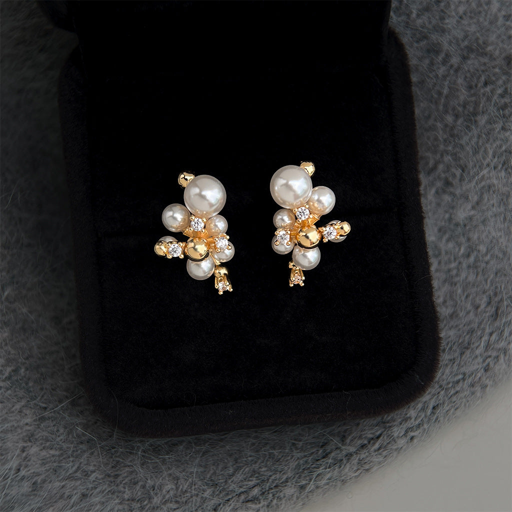 A廠 日韓款鋯石珍珠煙火銀針耳環 批發 折扣@洽客服 25.11.W4「6553」