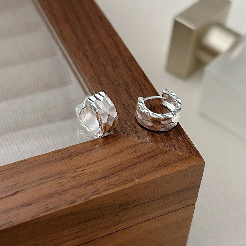 C3廠 韓國韓版爆閃多切面S925純銀耳環 批發 折扣@洽客服 25.11.W1「ES175」