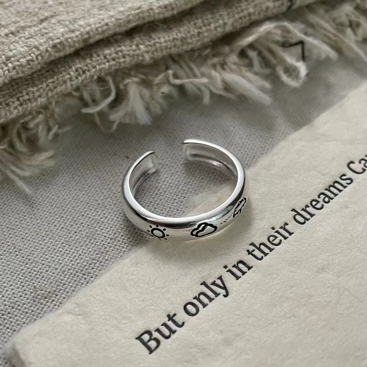 C2廠 韓國韓版塗鴉S925純銀戒指 批發 折扣@洽客服 25.11.W1「SR1436」