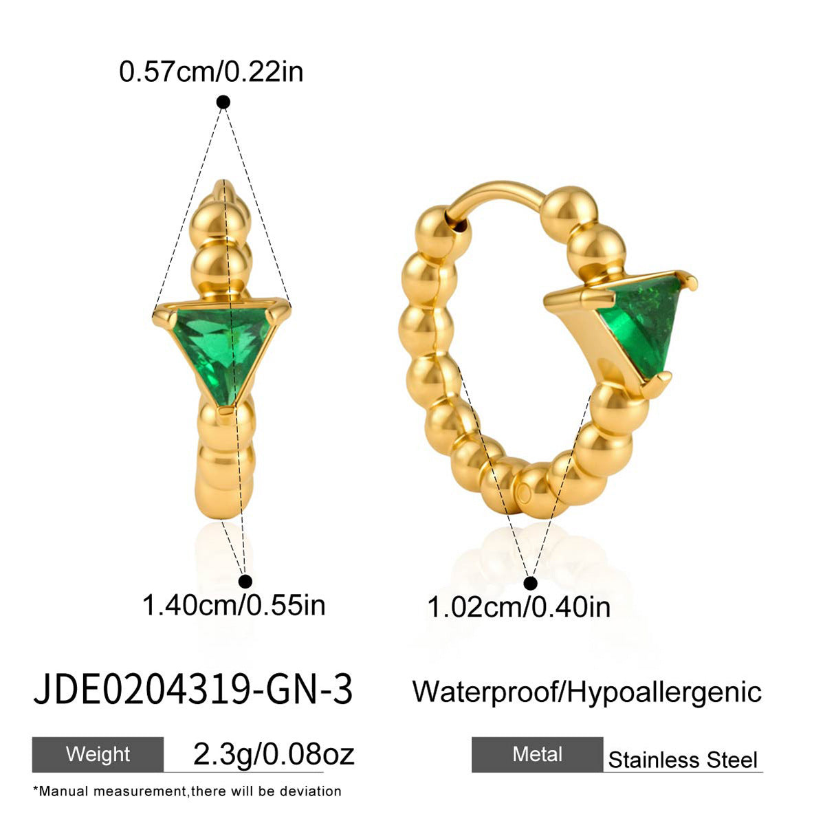 B廠 歐美款  CELINE 鈦鋼鍍18K金耳環26.06.W4「JDE0204319」