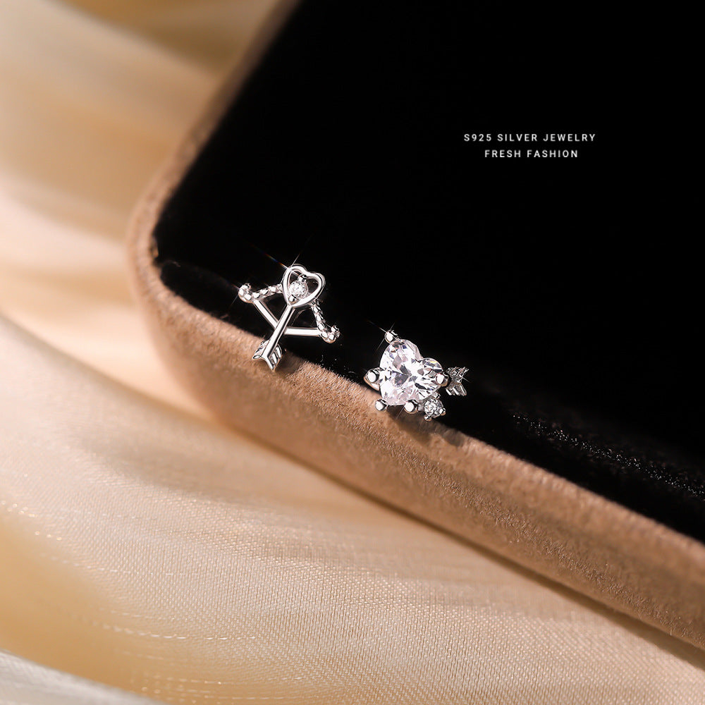 C廠 韓國韓版愛心丘比特之箭S925純銀耳環 批發 折扣@洽客服 26.01.W1「E6036」