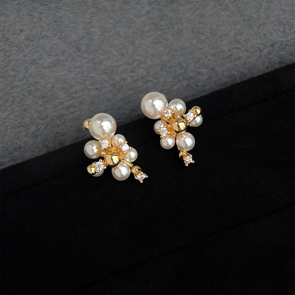 A廠 日韓款鋯石珍珠煙火銀針耳環 批發 折扣@洽客服 25.11.W4「6553」