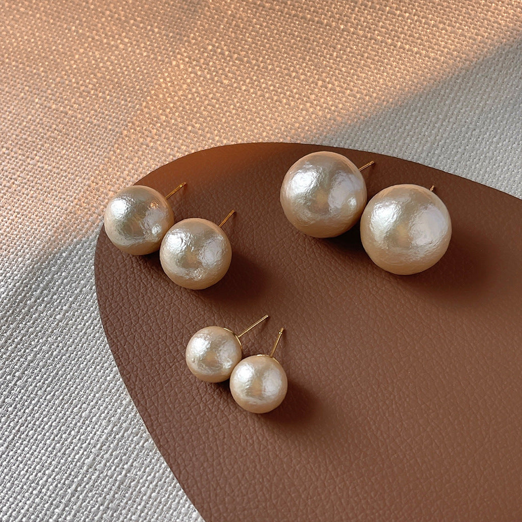 A廠 日韓款 赫本風棉花珍珠銀針耳環 批發 折扣@洽客服 25.11.W1「301-340」